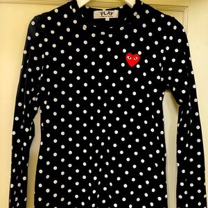 Comme Des Garcons Black Polka Dot Shirt